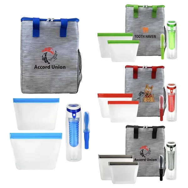 Reusable Beverage & Cutlery Tote Set... from ASI 30208 A P Specialties / AP Specialties
