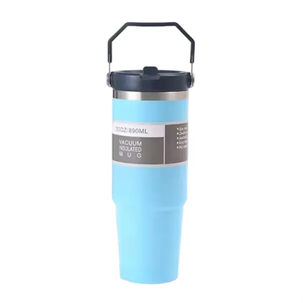 30 oz. double-wall insulated thermal tumbler with handle and imprint option... from ASI 37218 Athena Promo (tm)