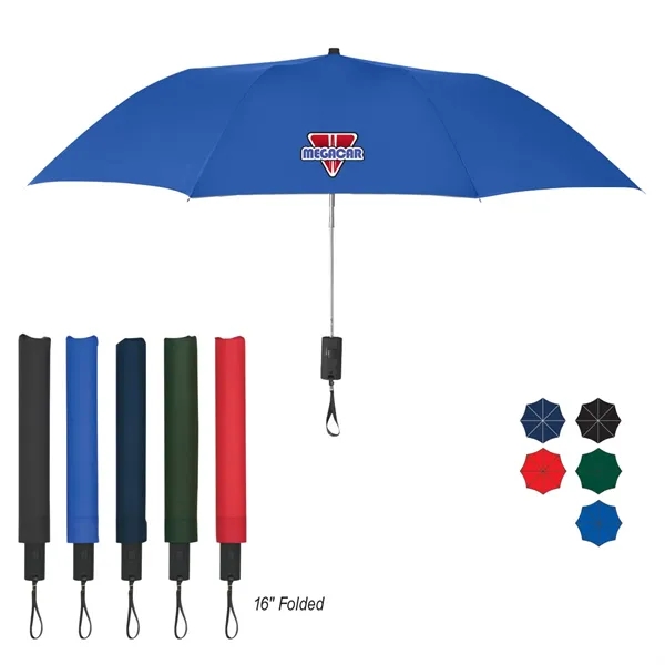 44" Arc Auto-Open Telescopic Folding Umbrella with matching sleeve.... from ASI 61125 Hit Promotional Products / Hit®