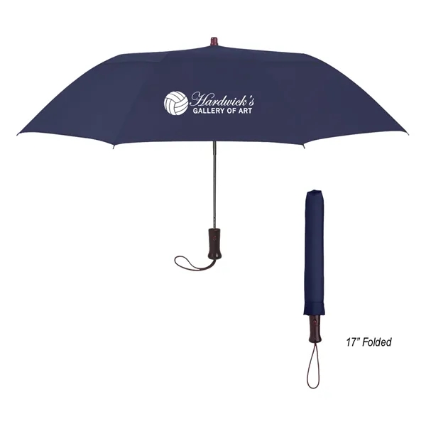 Telescopic folding wood handle umbrella.... from ASI 61125 Hit Promotional Products / Hit®