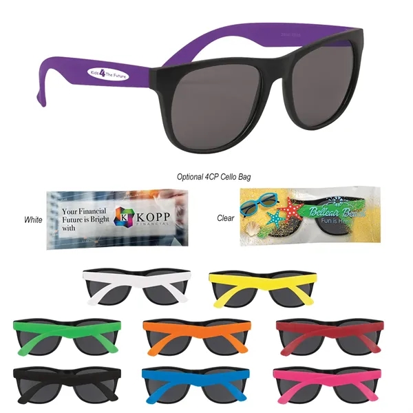 Rubberized sunglasses made of polypropylene with UV400 lenses that provide 100%... from ASI 61125 Hit Promotional Products / Hit®