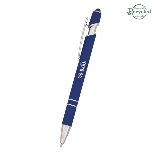 Roslin pen measuring 5 1/2" with a plunger-action mechanism and stylus... from ASI 61125 Hit Promotional Products / Hit®