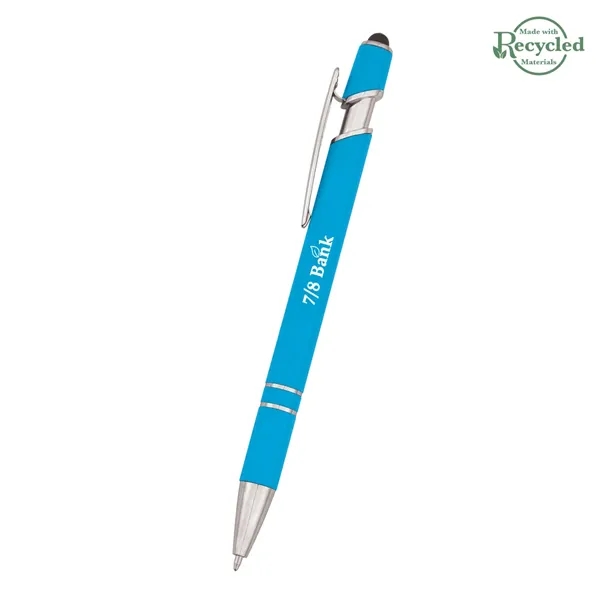 Roslin pen measuring 5 1/2" with a plunger-action mechanism and stylus... from ASI 61125 Hit Promotional Products / Hit®