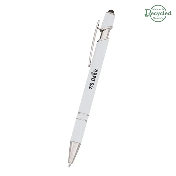 Roslin pen measuring 5 1/2" with a plunger-action mechanism and stylus... from ASI 61125 Hit Promotional Products / Hit®