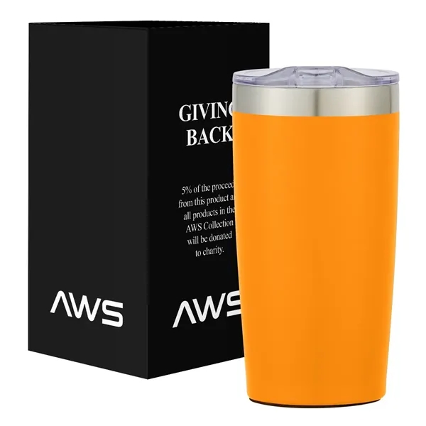 20 ounce stainless steel tumbler with thumb-slide rubber gasketed lid and... from ASI 61125 Hit Promotional Products / Hit®