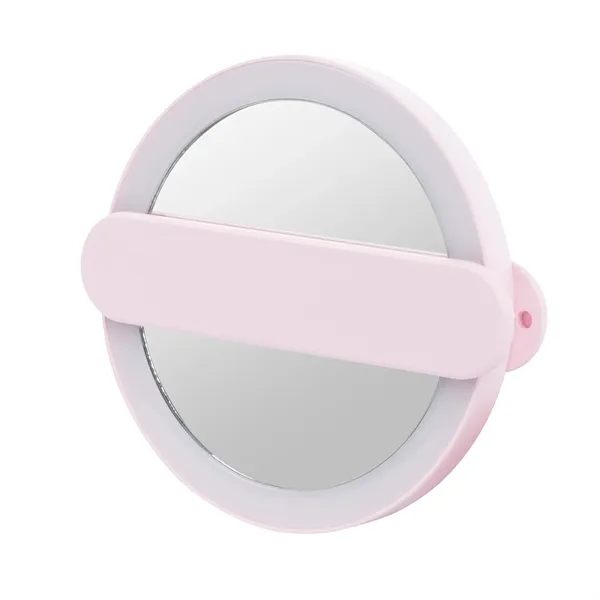 4.5" x 4" round plastic personal mirror with LED light and... from ASI 61125 Hit Promotional Products / Hit®