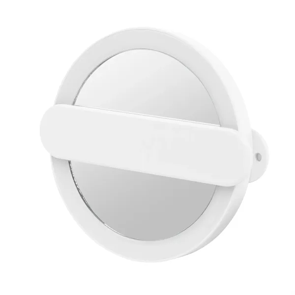 4.5" x 4" round plastic personal mirror with LED light and... from ASI 61125 Hit Promotional Products / Hit®