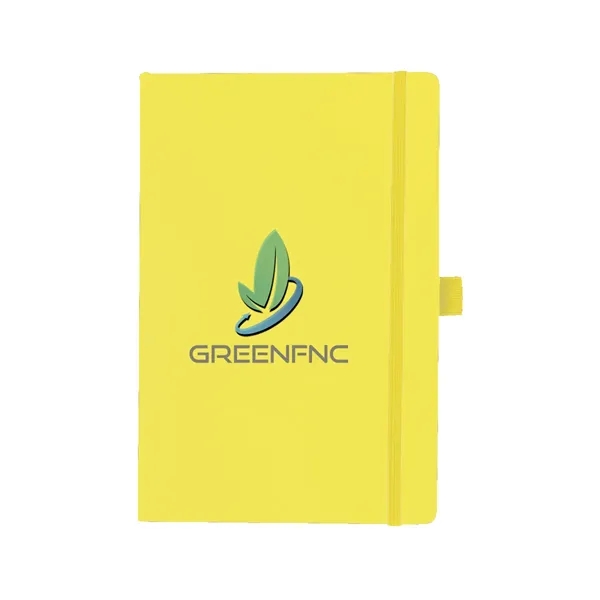 100 lined page notebook with bookmark, strap closure, pen loop and... from ASI 61125 Hit Promotional Products / Hit®