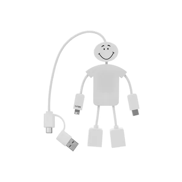Techmate 3-In-1 Charging Cable & USB Hub 2.0... from ASI 61125 Hit Promotional Products / Hit®