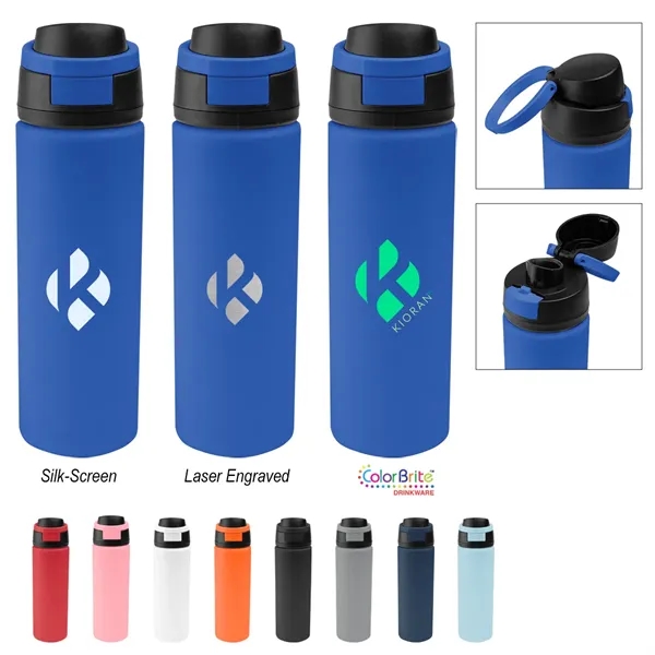 24 oz. stainless steel bottle with push-button lid.... from ASI 61125 Hit Promotional Products / Hit®
