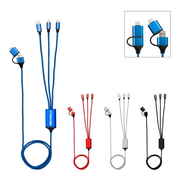 3', 4-in-1 charging cable.... from ASI 61125 Hit Promotional Products / Hit®