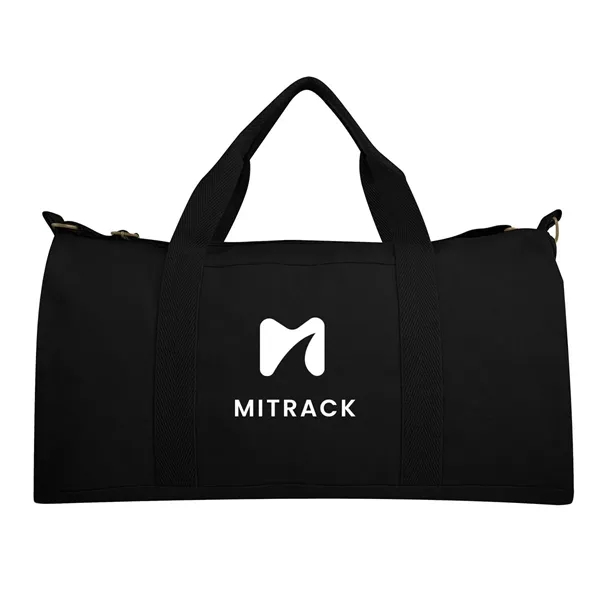 Recycled cotton and recycled polyester duffel bag with flat bottom.... from ASI 61125 Hit Promotional Products / Hit®