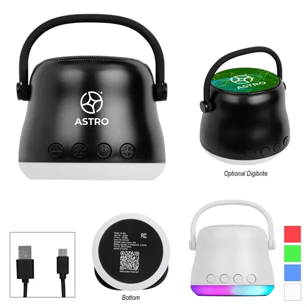 Wireless speaker with Bluetooth technology and multicolored LED lights.... from ASI 61125 Hit Promotional Products / Hit®