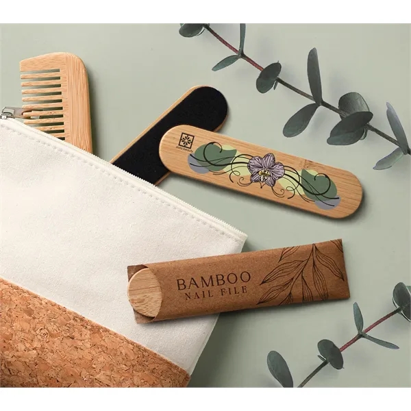Bamboo nail file that features a a protective kraft sleeve.... from ASI 62190 Illini