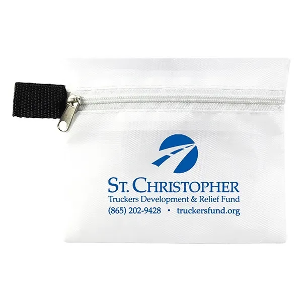 5" x 4 1/4" vinyl and polyester zippered pouch with 3-ply... from ASI 62660 Innovation Line