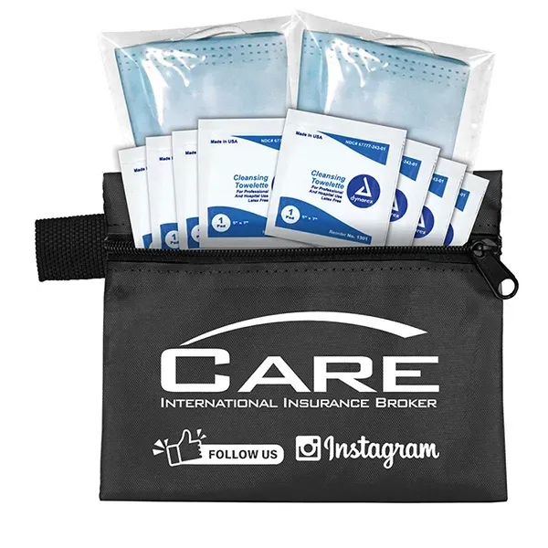 5" x 4 1/4" vinyl and polyester zip pouch with two... from ASI 62660 Innovation Line