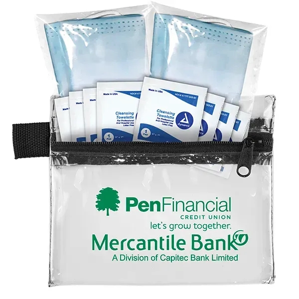 5" x 4 1/4" vinyl and polyester zip pouch with two... from ASI 62660 Innovation Line