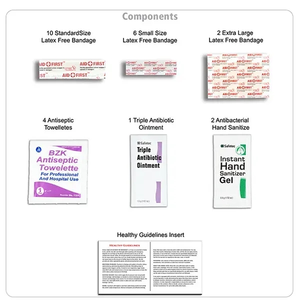 26 piece Healthy Living Kit 4 1/2" x 4 1/2" zippered... from ASI 62660 Innovation Line