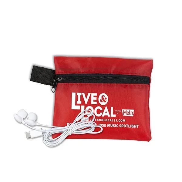 Tech kit with a 5" x 4 1/4" zipper pouch and... from ASI 62660 Innovation Line