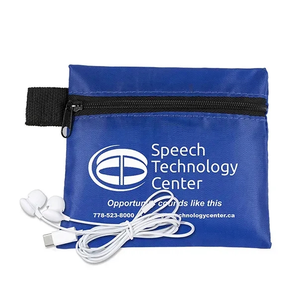 Tech kit with a 5" x 4 1/4" zipper pouch and... from ASI 62660 Innovation Line