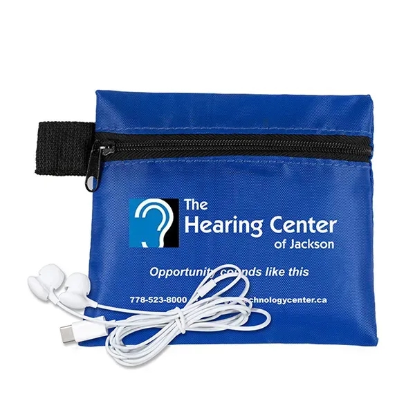 Tech kit with a 5" x 4 1/4" zipper pouch and... from ASI 62660 Innovation Line