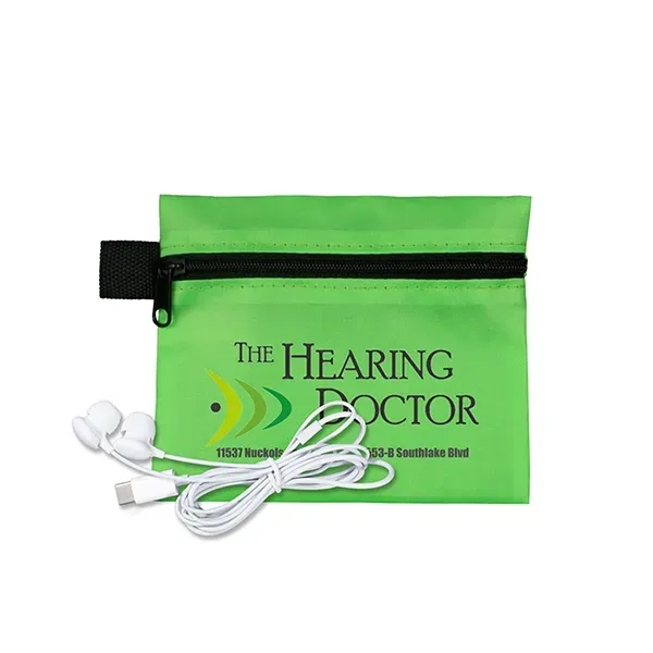 Tech kit with a 5" x 4 1/4" zipper pouch and... from ASI 62660 Innovation Line