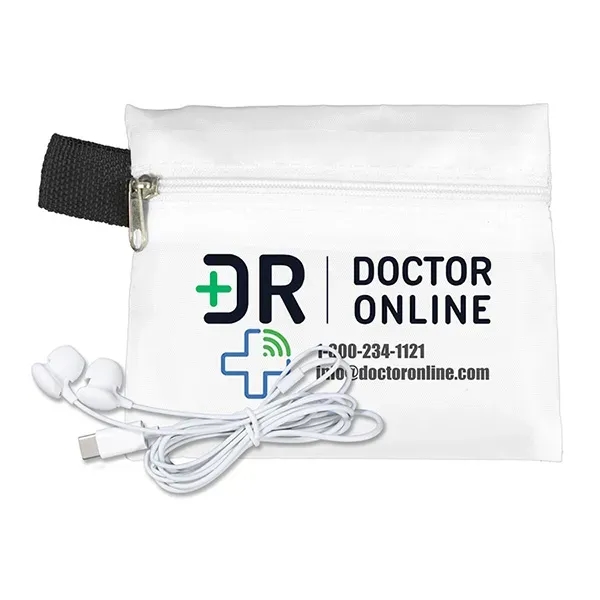 Tech kit with a 5" x 4 1/4" zipper pouch and... from ASI 62660 Innovation Line