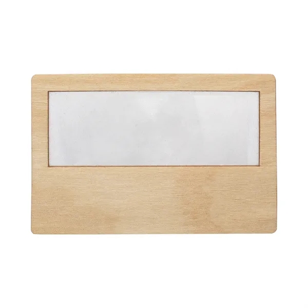Credit card shaped wood magnifier with 3x magnification power.... from ASI 62190 Illini