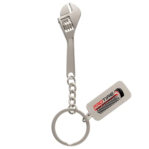 Metal wrench key chain with customization.... from ASI 62190 Illini