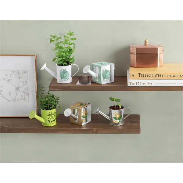 5 3/8" mini watering can with seed packet, coconut coir pellet... from ASI 62190 Illini