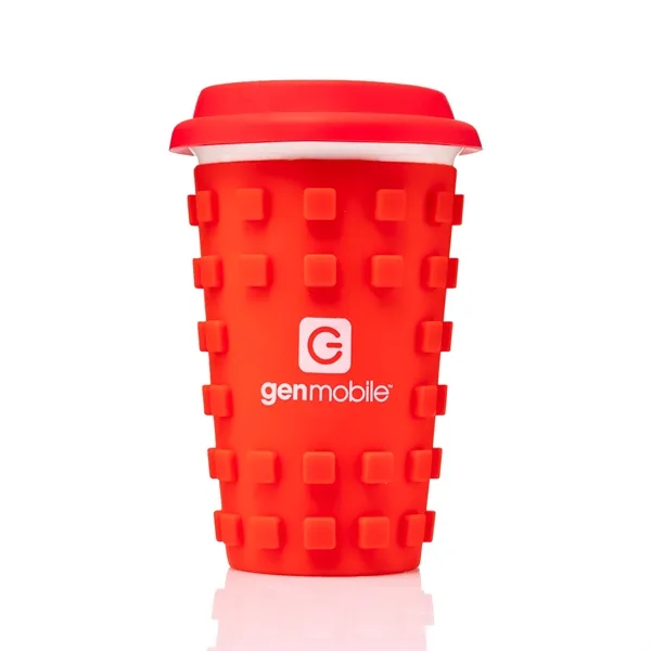 16 ounce ceramic tumbler with silicone sleeve and snap-on sipping lid.... from ASI 57800 Gordon Sinclair / Gordon Sinclair®