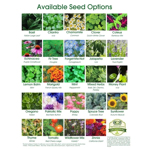 Planter kit with your choice of seeds, coconut coir pellet and... from ASI 62190 Illini
