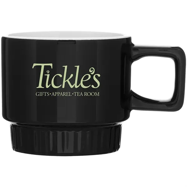 11 oz stackable ceramic mug with glossy colored exterior, glossy white... from ASI 51197 ETS Express, LLC