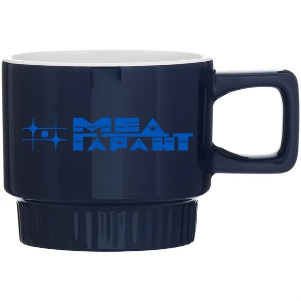 11 oz stackable ceramic mug with glossy colored exterior, glossy white... from ASI 51197 ETS Express, LLC