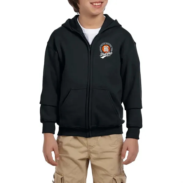 Youth hooded sweatshirt (7.75 oz.) made from a blend of 50%... from ASI 39552 BEL Promo