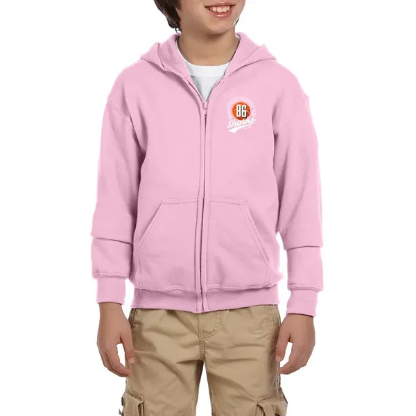 Youth hooded sweatshirt (7.75 oz.) made from a blend of 50%... from ASI 39552 BEL Promo