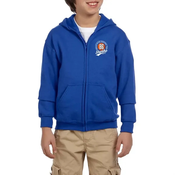 Youth hooded sweatshirt (7.75 oz.) made from a blend of 50%... from ASI 39552 BEL Promo