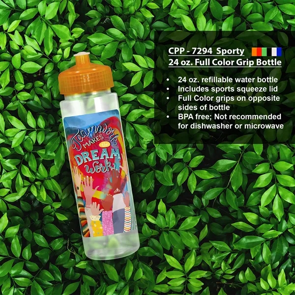 Sporty 24 oz. Full Color Grip Bottle... from ASI 30208 A P Specialties / AP Specialties