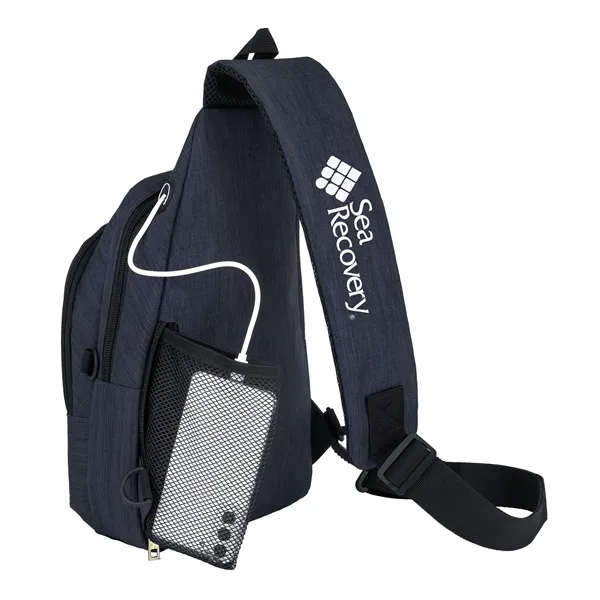 Torrent Crossbody Sling Bag. Premium padded, adjustable crossbody strap for max... from ASI 46755 Cosmo Promos