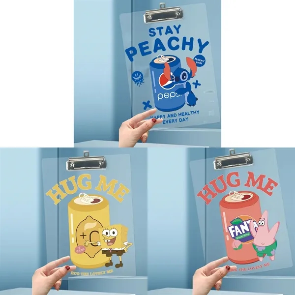 Transparent acrylic clipboard with metal clip plus full color printing on... from ASI 37218 Athena Promo (tm)