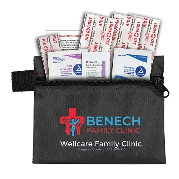 8-piece first aid kit in 5" x 4 1/4" polyester and... from ASI 62660 Innovation Line