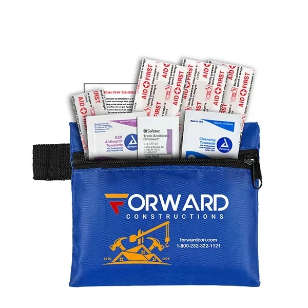 8-piece first aid kit in 5" x 4 1/4" polyester and... from ASI 62660 Innovation Line