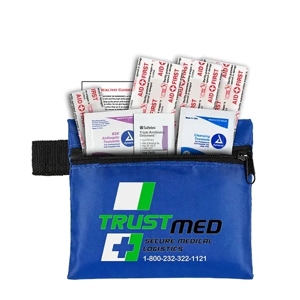 8-piece first aid kit in 5" x 4 1/4" polyester and... from ASI 62660 Innovation Line
