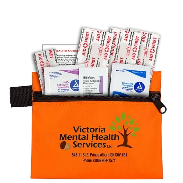 8-piece first aid kit in 5" x 4 1/4" polyester and... from ASI 62660 Innovation Line