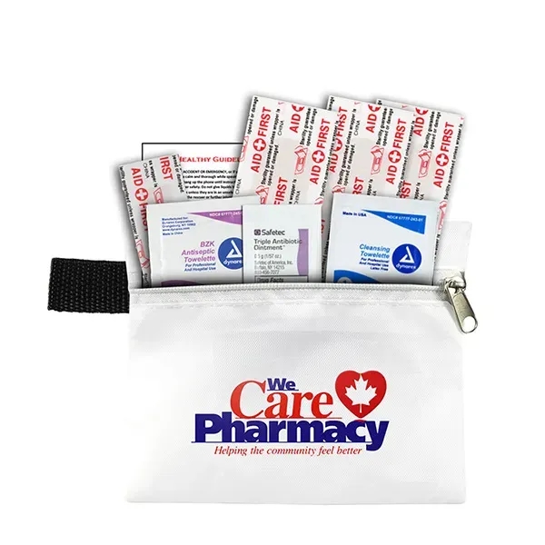 8-piece first aid kit in 5" x 4 1/4" polyester and... from ASI 62660 Innovation Line