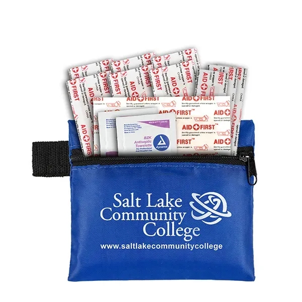 13 piece first aid kit with a zippered pouch, bandages, antiseptic... from ASI 62660 Innovation Line