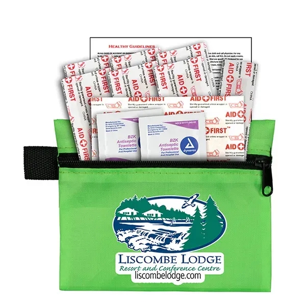 13 piece first aid kit with a zippered pouch, bandages, antiseptic... from ASI 62660 Innovation Line