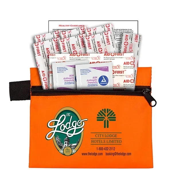13 piece first aid kit with a zippered pouch, bandages, antiseptic... from ASI 62660 Innovation Line