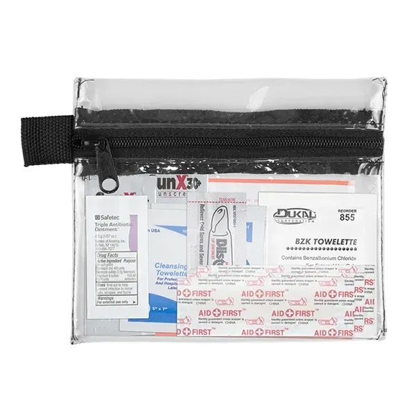 13 piece first aid kit with a zippered pouch, bandages, antiseptic... from ASI 62660 Innovation Line