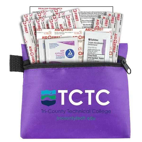 14 piece first aid kit with a zippered pouch, bandages, antibiotic... from ASI 62660 Innovation Line